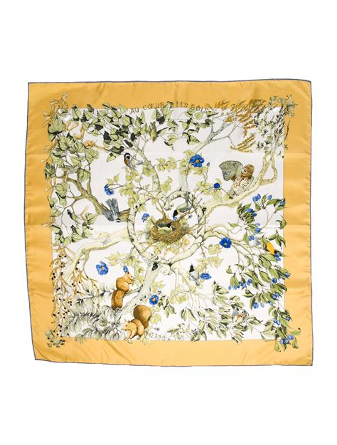 Hermès Au Coeur Des Bois Silk Scarf 